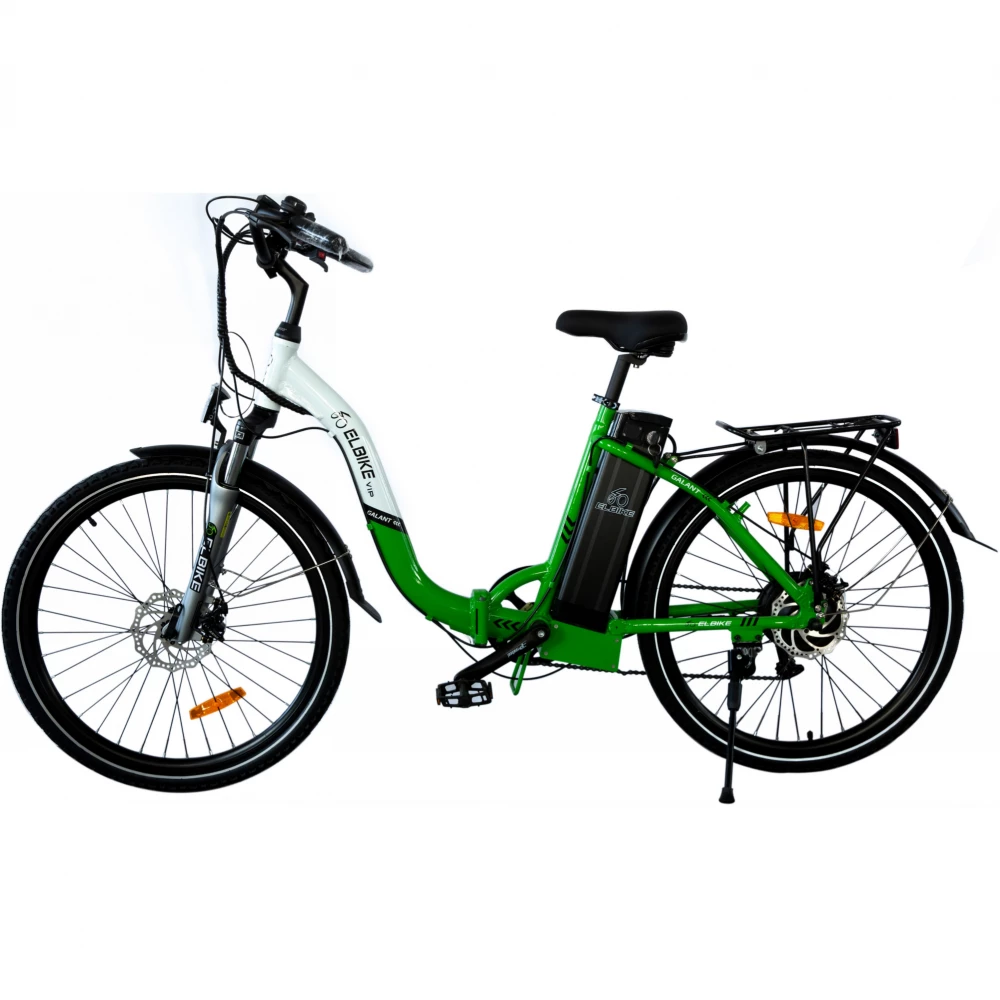 Электровелосипед ELBIKE GALANT BIG VIP бело-зеленый